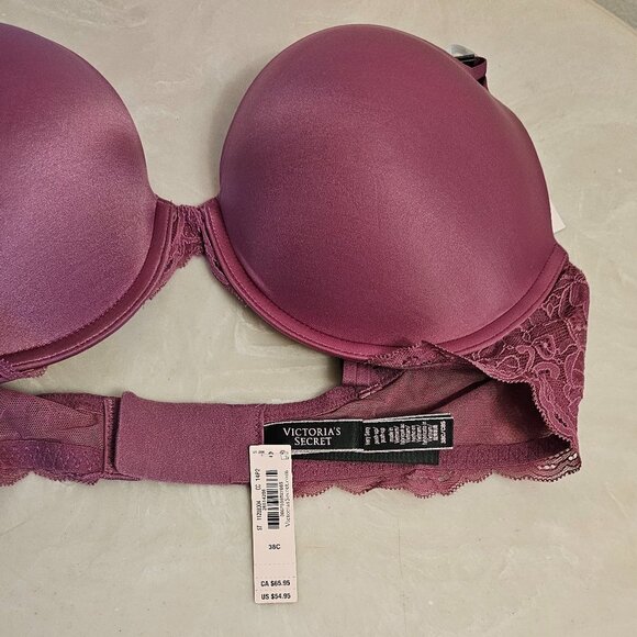 Victoria's Secret Very Sexy Lace Wing Push-Up Bra Light Purple 38C 11208004 - Picture 8 of 9